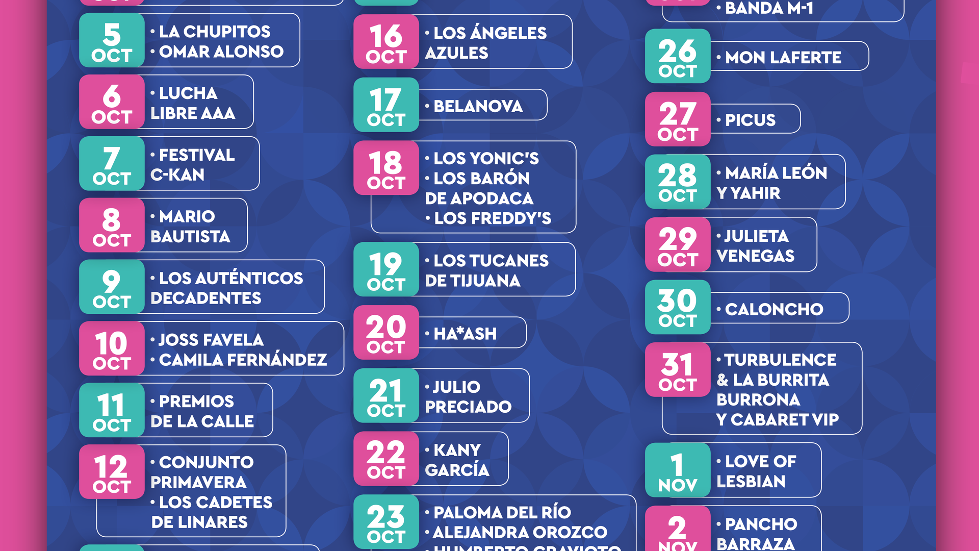 Inicia la venta de entradas generales y zona de ruedo para espectáculos de Fiestas de Octubre 2024 a través de Boletomóvil